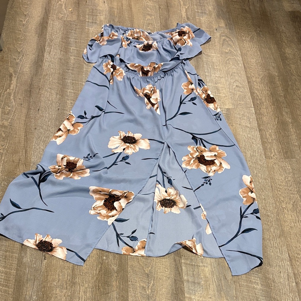 Iris Blue Floral Dress